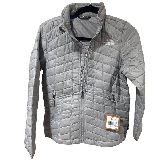 The North Face Youth Thermoball Quilted Lightweight Jacket Grey NWT MSRP $120 - Picture 2 of 6